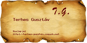 Terhes Gusztáv névjegykártya